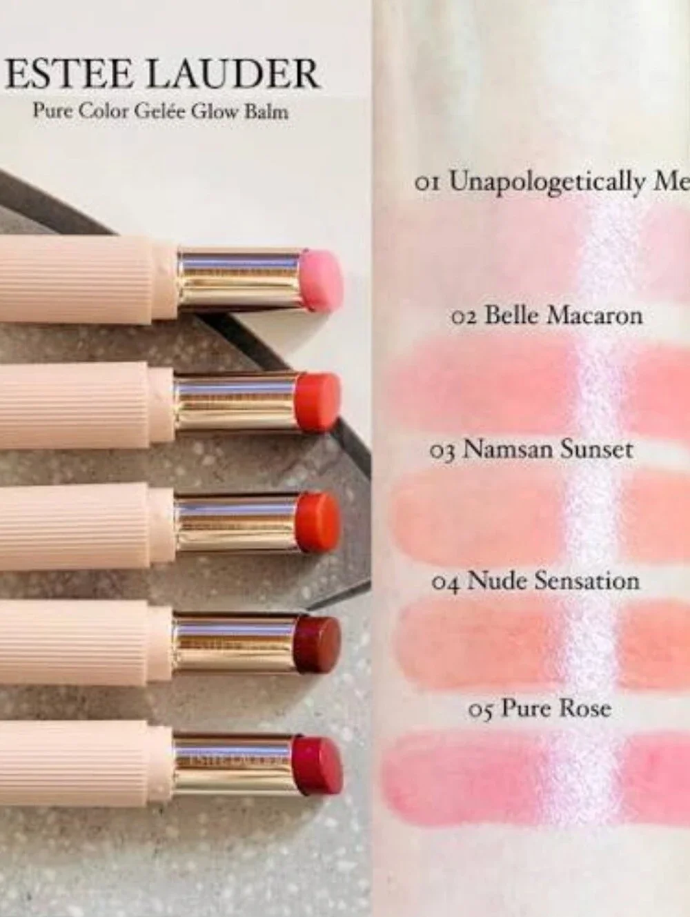 Estee Lauder Pure Color Gellee Glow Tinted Lip Balm - Nude Sensation -Pink Nude